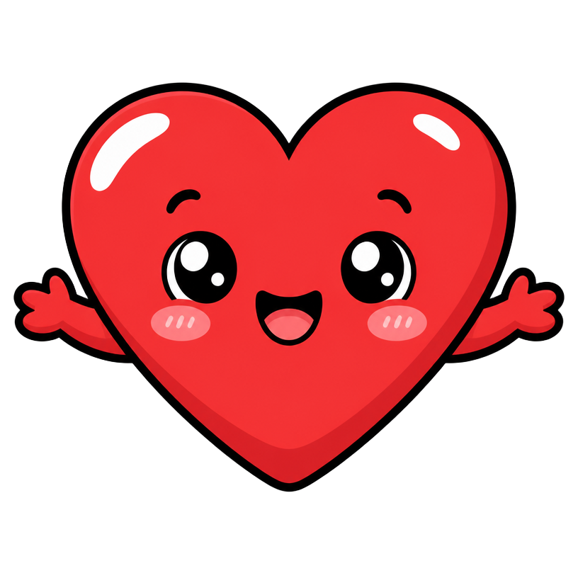 Heart mascot for the Love Cirkle