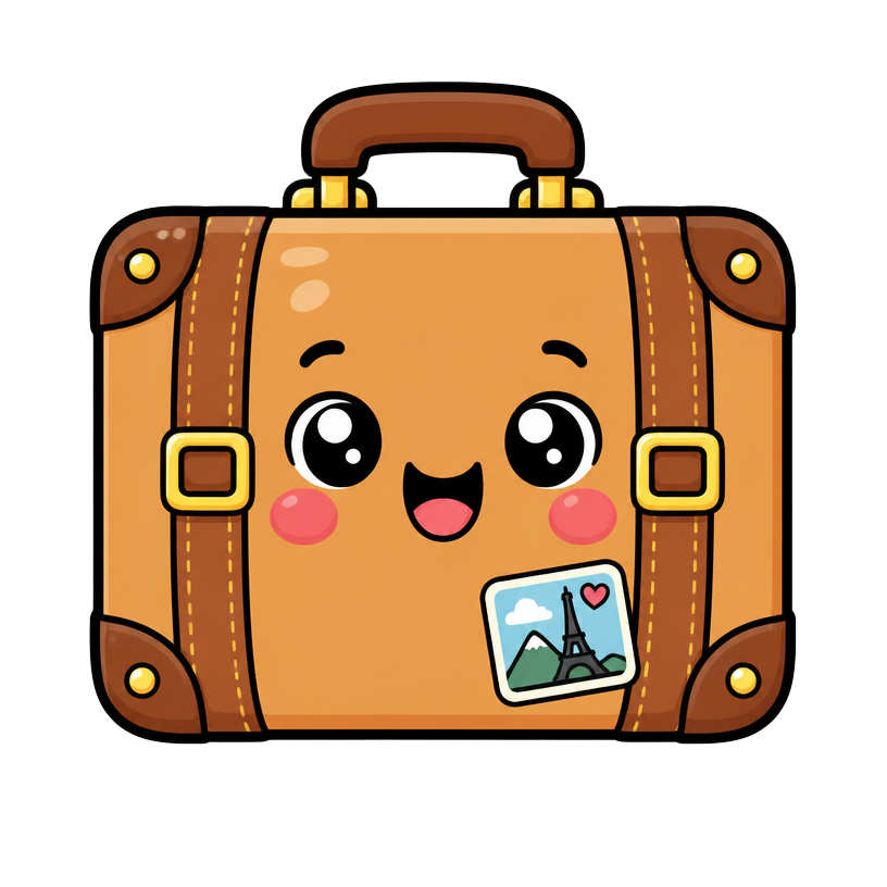 Suitcase mascot for the Travel Cirkle