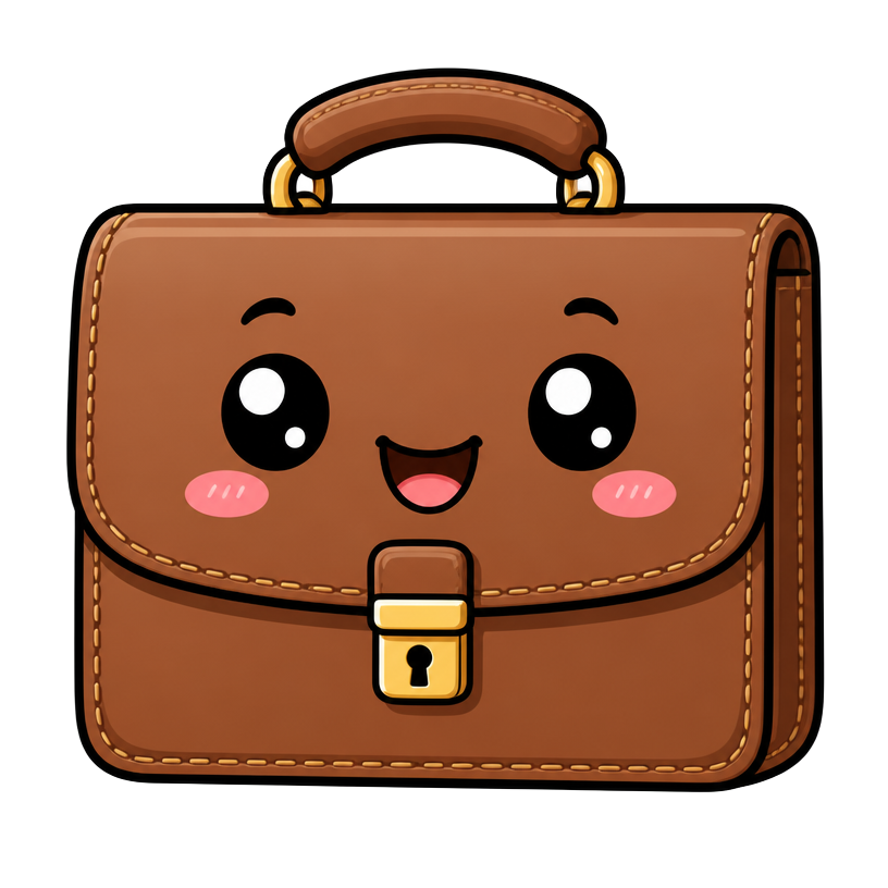 Briefcase mascot for the Career Cirkle