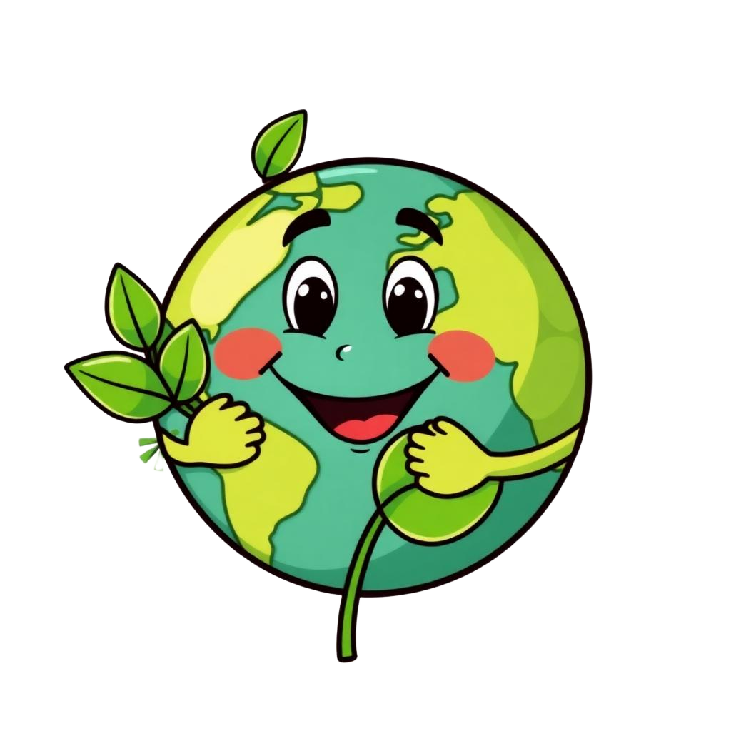 Smiling planet mascot for the ESG Cirkle